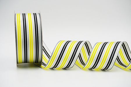 Multi-Colored Double Striped Ribbo_K1738_yellow.black